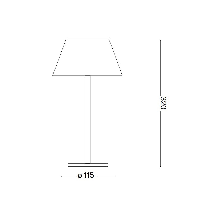 Ideal Lux - LED Prigušiva dodirna vanjska lampa PURE LED/1,5W/3,7V 2200 mAh CRI 90 IP54 crna