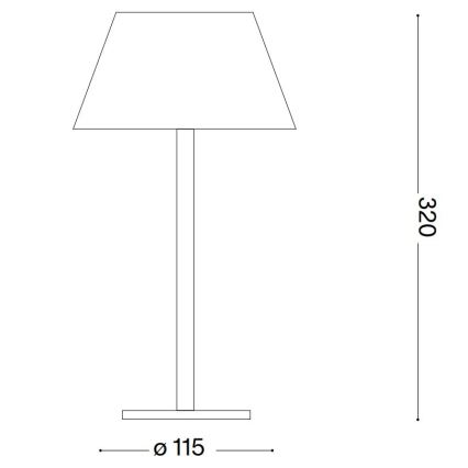Ideal Lux - LED Prigušiva dodirna vanjska lampa PURE LED/1,5W/3,7V 2200 mAh CRI 90 IP54 smeđa