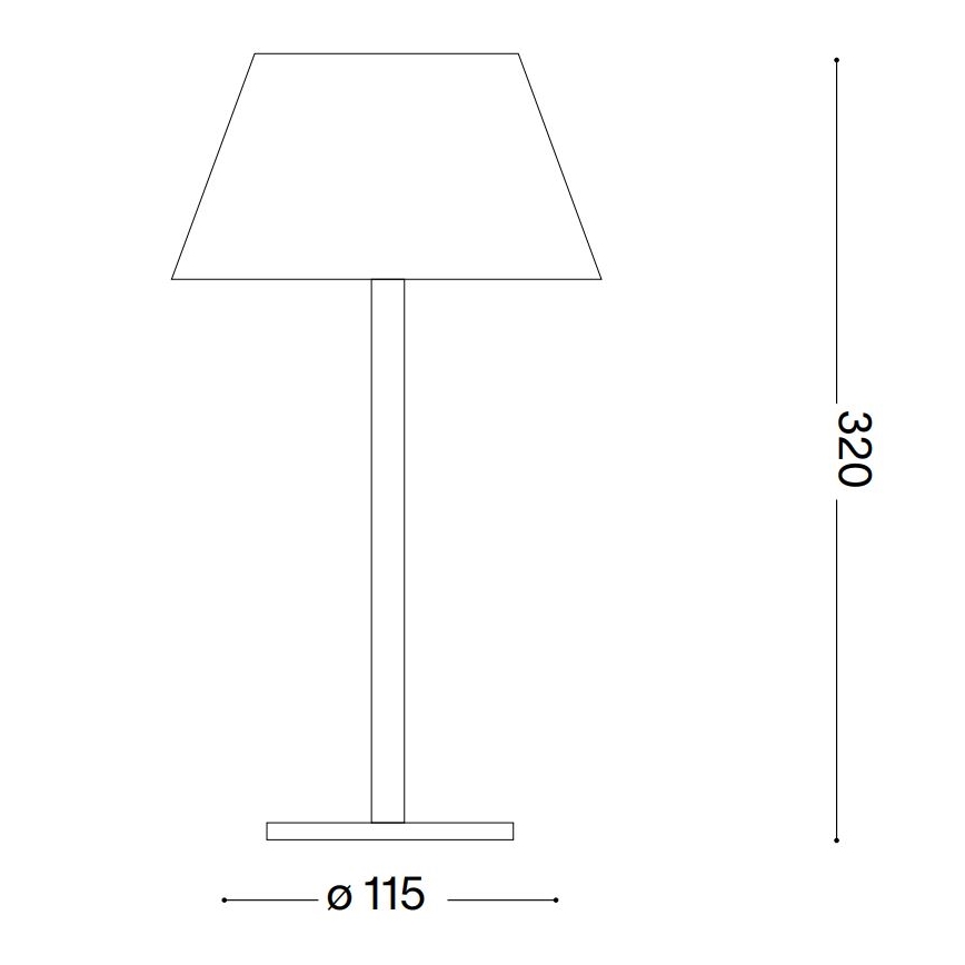 Ideal Lux - LED Prigušiva dodirna vanjska lampa PURE LED/1,5W/3,7V 2200 mAh CRI 90 IP54 smeđa