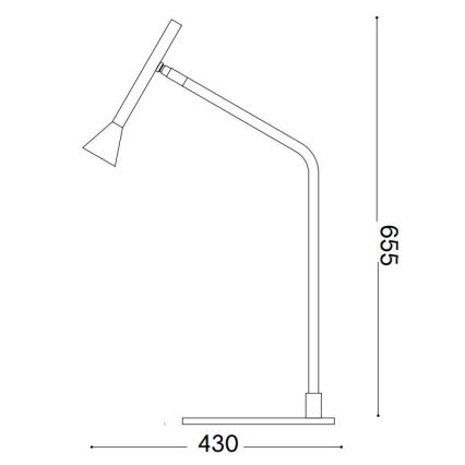 Ideal Lux - LED Prigušiva stolna lampa na dodir DIESIS LED/6,5W/230V CRI 90 crna