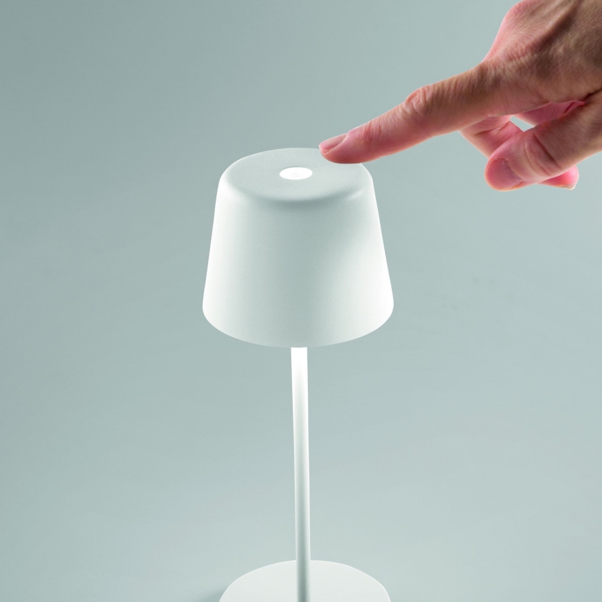Ideal Lux - LED Prigušiva dodirna vanjska stolna lampa CUTE LED/2,5W/3,7V USB 2200-2700K IP65 bijela