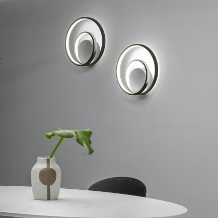 Ideal Lux - LED Prigušiva zidna svjetiljka OZ LED/28W/230V CRI 90 crna