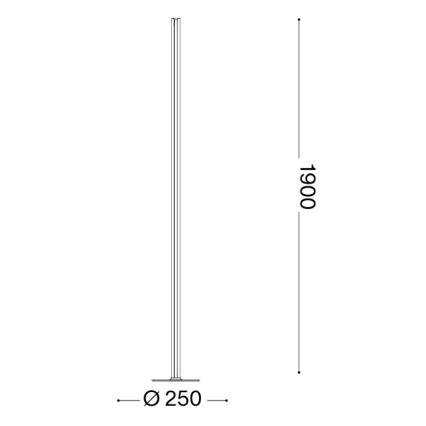 Ideal Lux - LED prigušivačka podna lampa DORICA LED/50W/230V CRI 90 siva