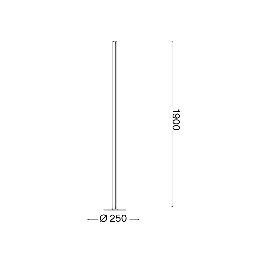 Ideal Lux - LED prigušivačka podna lampa DORICA LED/50W/230V CRI 90 siva
