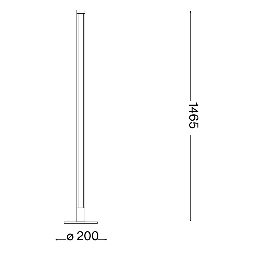 Ideal Lux - LED prigušivačka podna lampa YOKO LED/16W/230V CRI 90 crna