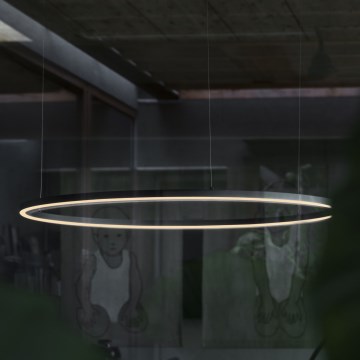 Ideal Lux - LED prigušivački luster na užetu ORACLE SLIM LED/43W/230V 3000K promjer 90 cm crna