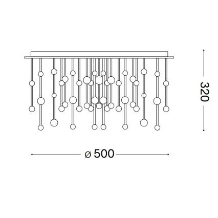 Ideal Lux - LED Prigušivi nadgradni luster ARMONY LED/48W/230V CRI 90 pr. 50 cm bijela