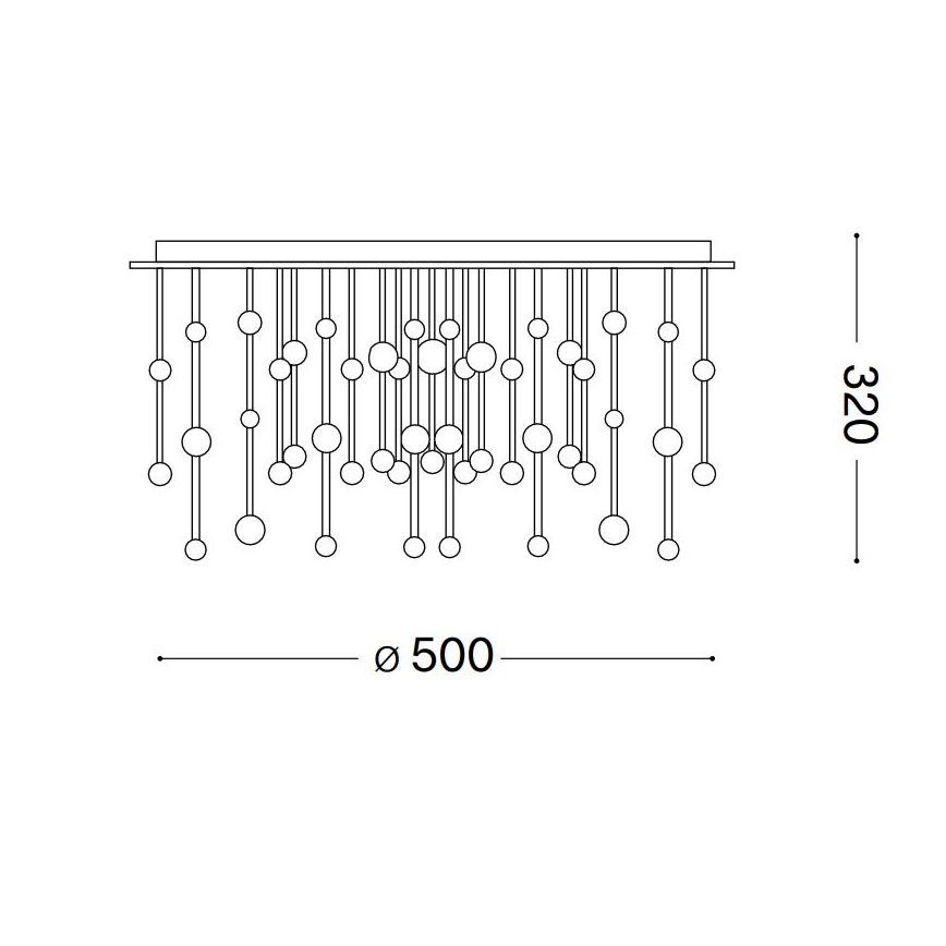 Ideal Lux - LED Prigušivi nadgradni luster ARMONY LED/48W/230V CRI 90 pr. 50 cm bijela