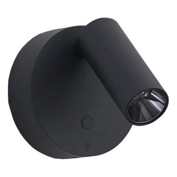 Ideal Lux - LED prigušivo dodirno zidno točkasto svjetlo ELF LED/3W/230V CRI 95 crno