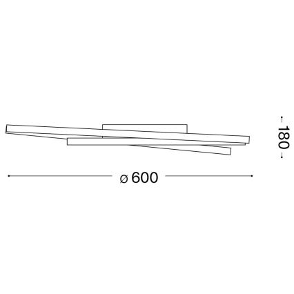 Ideal Lux - LED prigušiva stropna svjetiljka OZ LED/48W/230V pr. 60 cm CRI 90 bijela