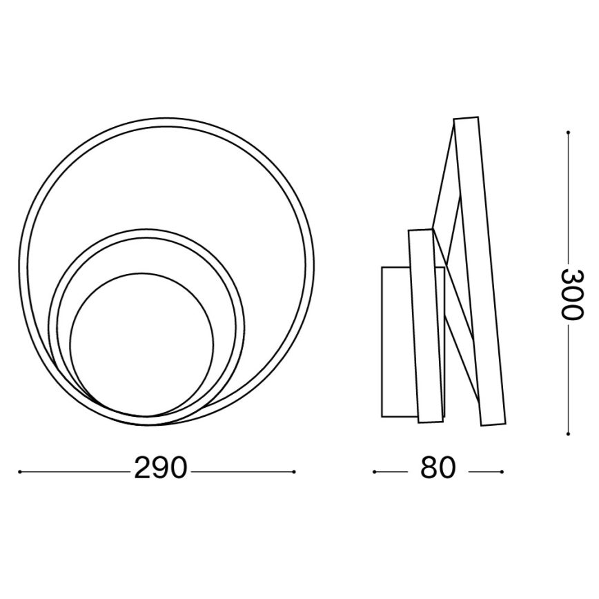 Ideal Lux - LED prigušivo zidno svjetilo OZ LED/28W/230V CRI 90 bijela