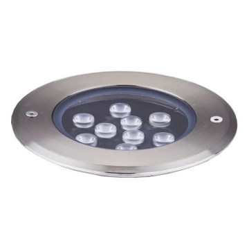 Ideal Lux - LED rasvjeta za kućni prilaz FLOOR LED/12W/230V pr. 14 cm CRI 90 IP67 sjajni krom
