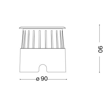 Ideal Lux - LED rasvjeta za kućni prilaz FLOOR LED/3W/230V pr. 9 cm CRI 90 IP67 sjajni krom