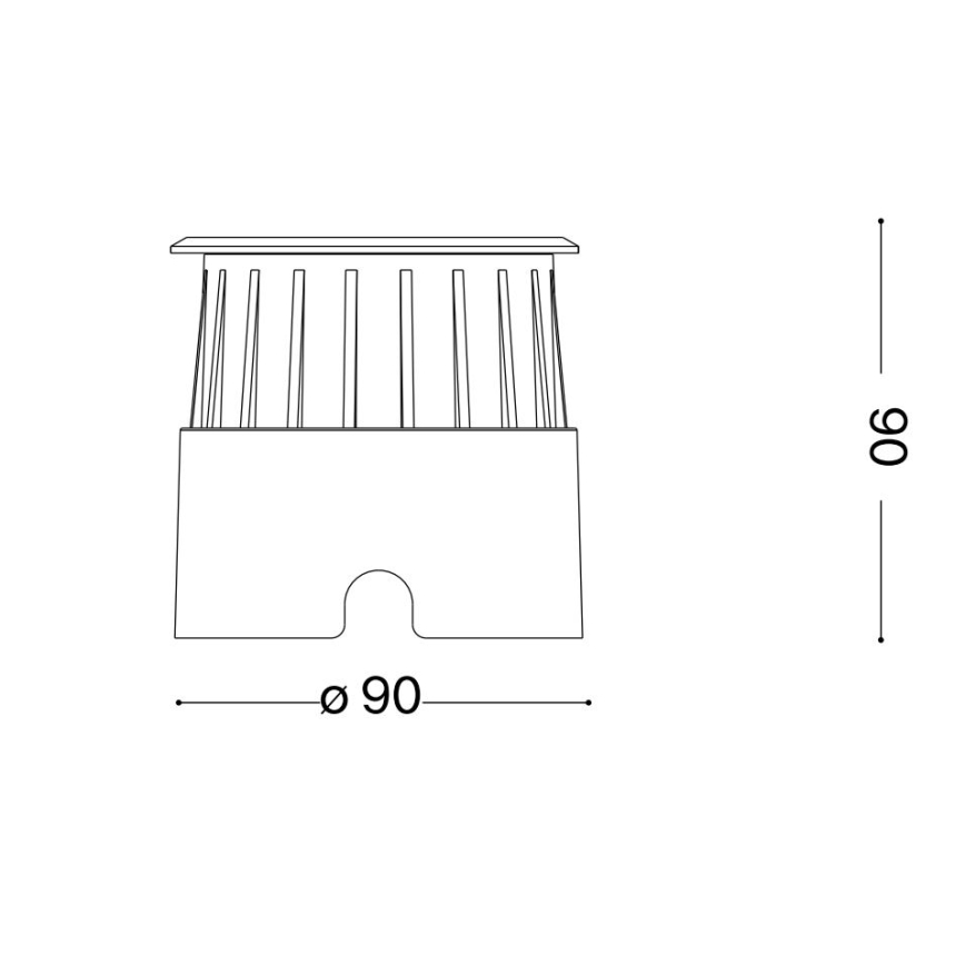 Ideal Lux - LED rasvjeta za kućni prilaz FLOOR LED/3W/230V pr. 9 cm CRI 90 IP67 sjajni krom