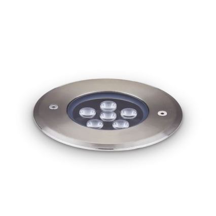 Ideal Lux - LED rasvjeta za kućni prilaz FLOOR LED/6W/230V pr. 12 cm CRI 90 IP67 sjajni krom