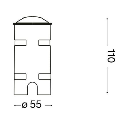 Ideal Lux - LED rasvjeta za kućni prilaz ROCKET LED/2W/24V CRI 90 IP68 mat krom