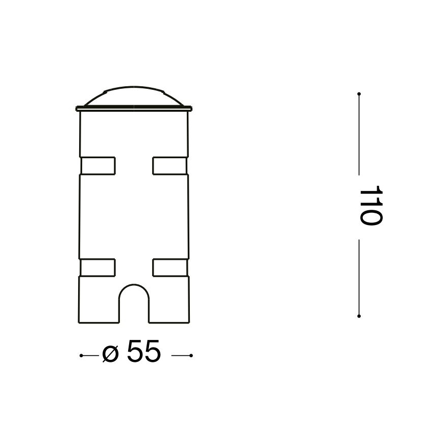 Ideal Lux - LED rasvjeta za kućni prilaz ROCKET LED/2W/24V CRI 90 IP68 mat krom
