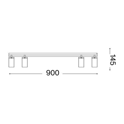 Ideal Lux - LED Reflektorska svjetiljka PROFILO 4xGU10/7W/230V CRI 90 bijela