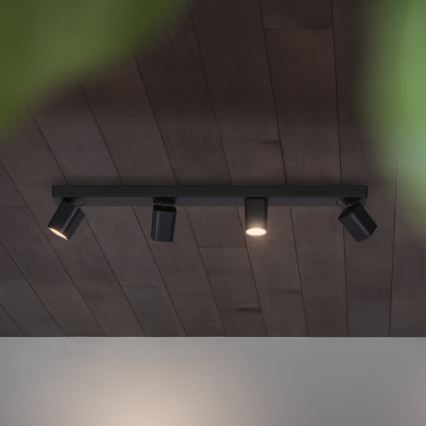 Ideal Lux - LED Reflektorska svjetiljka RUDY 4xGU10/7W/230V CRI 90 crna