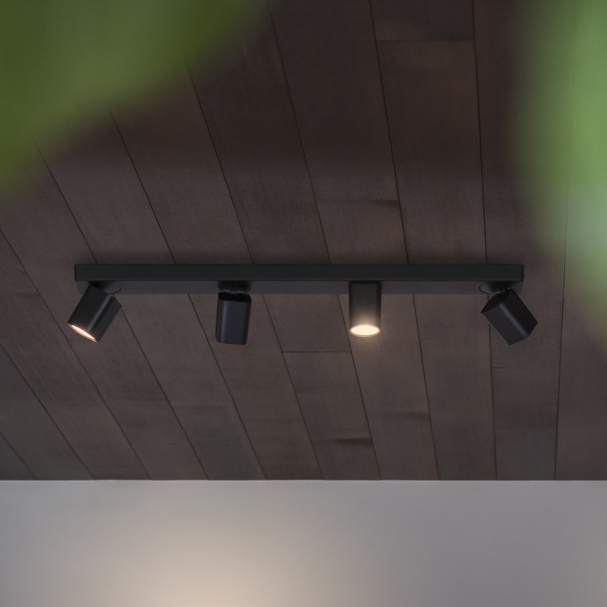 Ideal Lux - LED Reflektorska svjetiljka RUDY 4xGU10/7W/230V CRI 90 crna