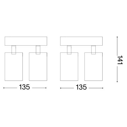 Ideal Lux - LED spot svjetiljka DYNAMITE 4xGU10/7W/230V CRI 90 mesing
