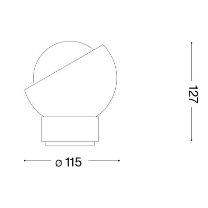 Ideal Lux - LED stolna lampa BLOOM 1xG9/3W/230V crna