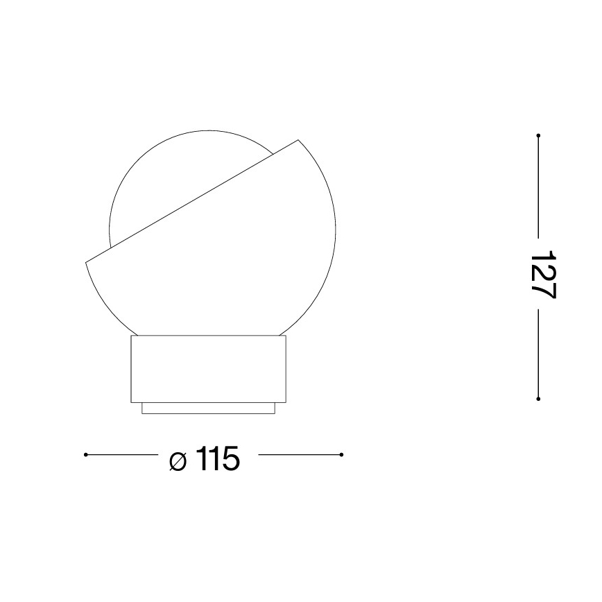 Ideal Lux - LED stolna lampa BLOOM 1xG9/3W/230V crna