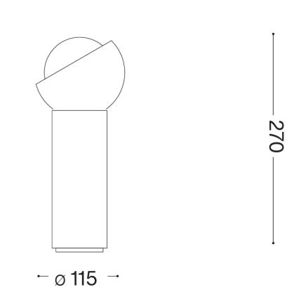 Ideal Lux - LED stolna lampa BLOOM 1xG9/3W/230V zlatna/dimna bež