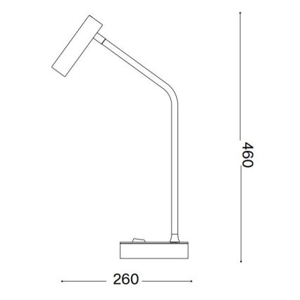 Ideal Lux - LED Stolna lampa EASY LED/3,5W/230V CRI 90 crna