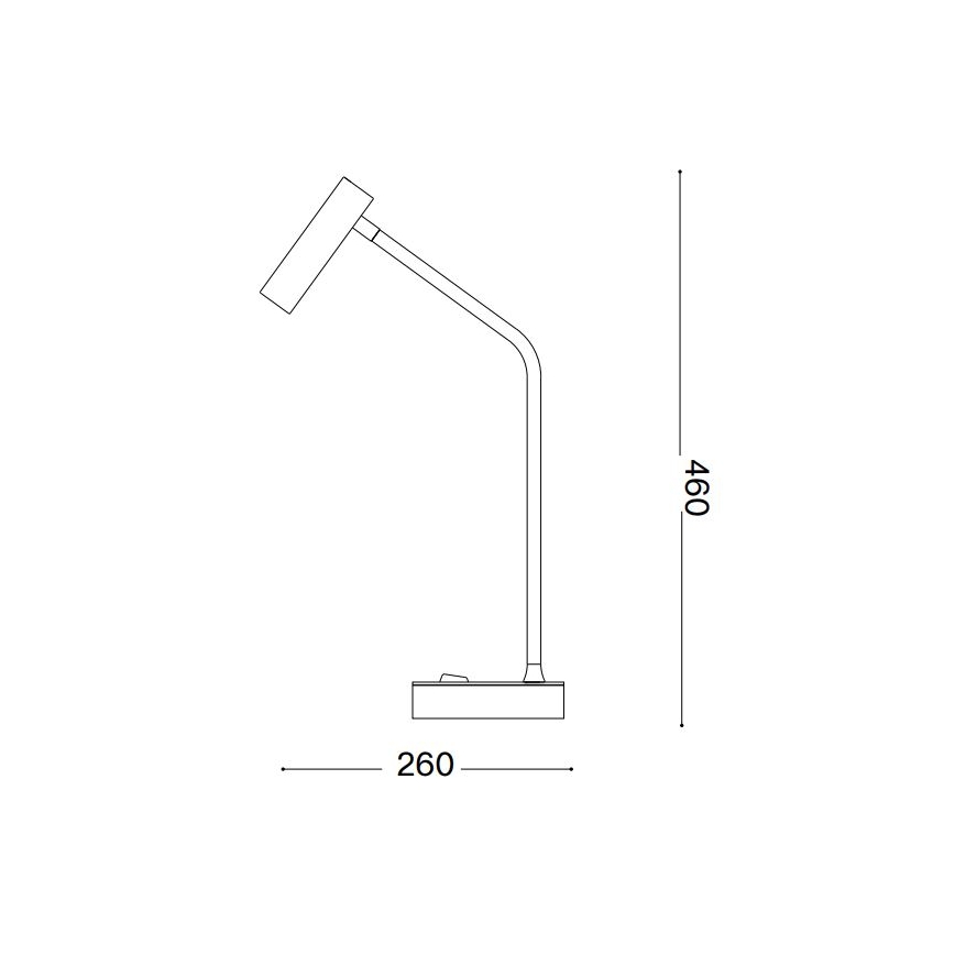 Ideal Lux - LED Stolna lampa EASY LED/3,5W/230V CRI 90 crna