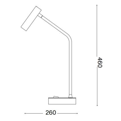 Ideal Lux - LED Stolna lampa EASY LED/3,5W/230V CRI 90 mesing