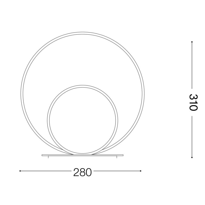 Ideal Lux - LED Stolna lampa OZ LED/22W/230V CRI 90 zlatna