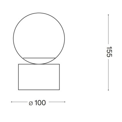 Ideal Lux - LED Stolna lampa PERLAGE 1xG9/3W/230V zlatna/bijela