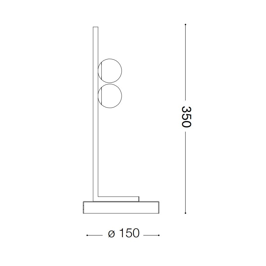 Ideal Lux - LED Stolna lampa PING PONG 2xLED/3W/230V CRI 90 crna