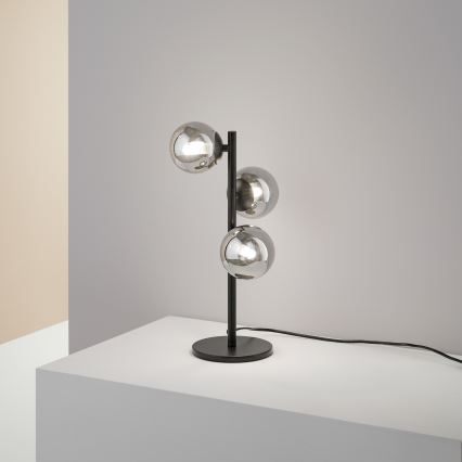 Ideal Lux - LED stolna svjetiljka PERLAGE 3xG9/3W/230V crna/dimljena crna