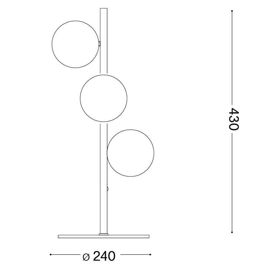 Ideal Lux - LED stolna svjetiljka PERLAGE 3xG9/3W/230V crna/dimljena crna