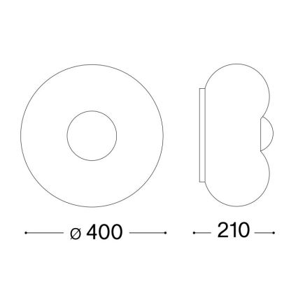 Ideal Lux - LED Stropna svjetiljka ARIZONA 3xGX53/9W/230V pr. 40 cm bijela