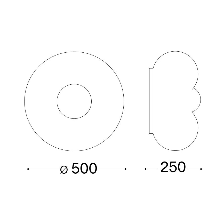 Ideal Lux - LED Stropna svjetiljka ARIZONA 5xGX53/9W/230V pr. 50 cm bijela