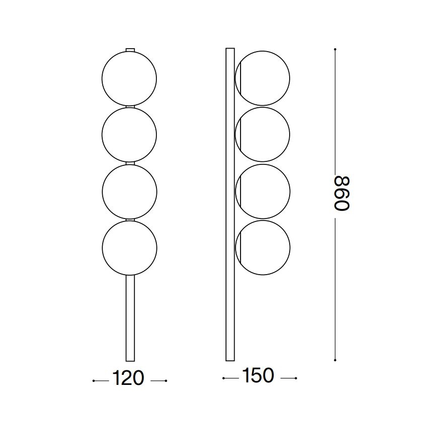 Ideal Lux - LED Stropna svjetiljka BINOMIO 4xG9/3W/230V bijela