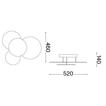 Ideal Lux - LED Stropna svjetiljka CLOUD LED/33W/230V CRI 90 bijela
