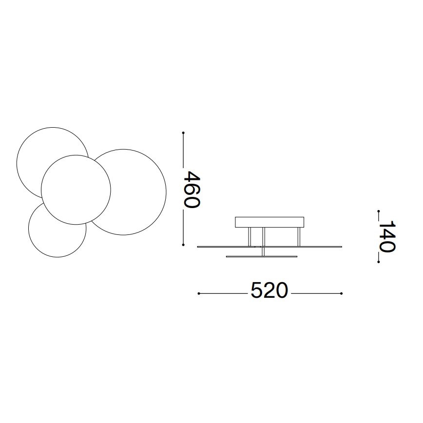 Ideal Lux - LED Stropna svjetiljka CLOUD LED/33W/230V CRI 90 bijela