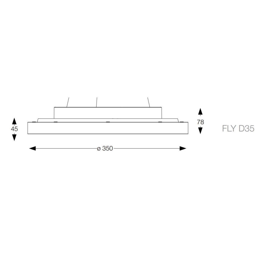 Ideal Lux - LED Stropna svjetiljka FLY LED/18W/230V 2700K pr. 35 cm CRI 90 IP40 bijela