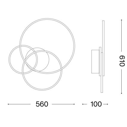 Ideal Lux - LED Stropna svjetiljka FRAME LED/41W/230V