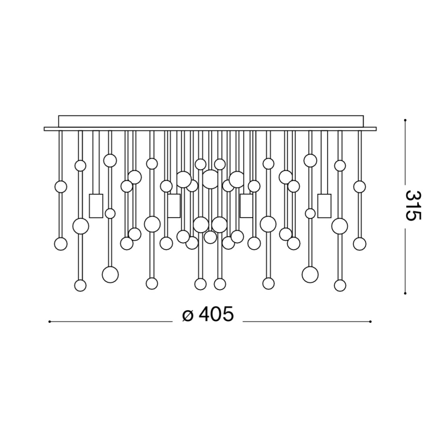 Ideal Lux - LED Stropna svjetiljka NEVE 8xG9/3W/230V pr. 40,5 cm sjajni krom