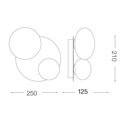 Ideal Lux - LED Stropna svjetiljka NINFEA 2xG9/3W/230V zlatna
