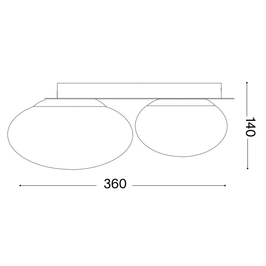 Ideal Lux - LED Stropna svjetiljka NINFEA 2xGX53/9W/230V bijela