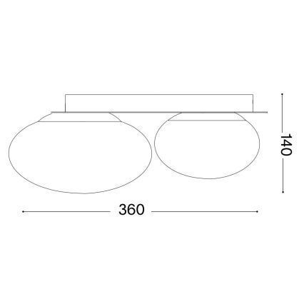 Ideal Lux - LED Stropna svjetiljka NINFEA 2xGX53/9W/230V zlatna