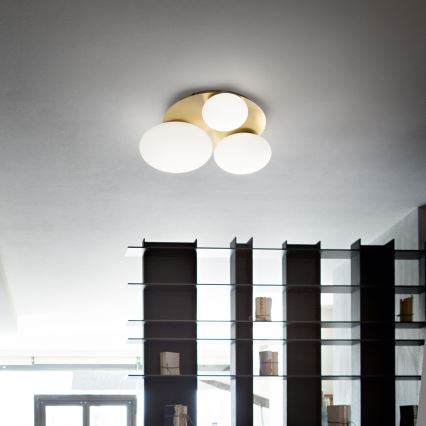 Ideal Lux - LED Stropna svjetiljka NINFEA 3xGX53/9W/230V zlatna