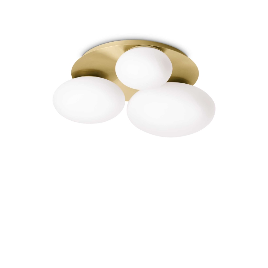 Ideal Lux - LED Stropna svjetiljka NINFEA 3xGX53/9W/230V zlatna