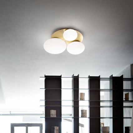 Ideal Lux - LED Stropna svjetiljka NINFEA 3xGX53/9W/230V zlatna